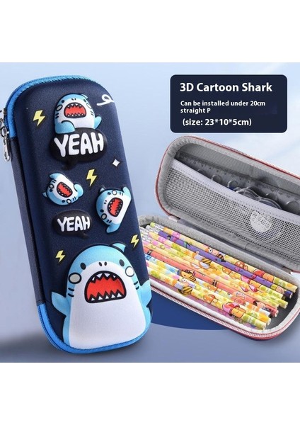 25 Yeni 3D Çift Katmanlı Kalem Kutusu Ilkokul Öğrencileri Büyük Kapasiteli Erkek ve Kadın Çocuk Kırtasiye Çantası Kalem Kutusu Kırtasiye Kutusu Depolama (Yurt Dışından)