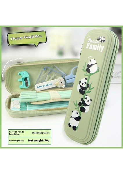 Çocuk Karikatür Kırtasiye Kutusu Büyük Kapasiteli Su Geçirmez Kalem Çantası Çok Fonksiyonlu Ilkokul Öğrencileri Çift Plastik Kalem Kutusu (Yurt Dışından)