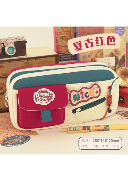 Yeni Stil Kırtasiye Çantası Kalem Çantası Kırtasiye Kutusu Büyük Kapasiteli Kalem Çantası (Yurt Dışından)