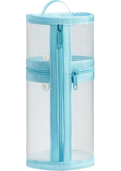 Öğrenciler Için Kalem Kutusu Büyük Kapasiteli Şeffaf Saklama Kırtasiye Kutusu Basit Kalem Varil Tipi Kalem Çantası Örgü Iplik Yüksek Değerli Silindir (Yurt Dışından)