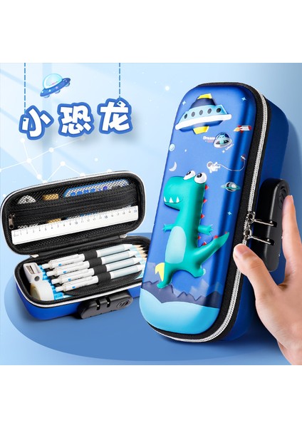 Büyük Kapasiteli Şifreli Kilitli Kalem Kutusu El Tipi Kanvas Kırtasiye Çantası (Yurt Dışından)