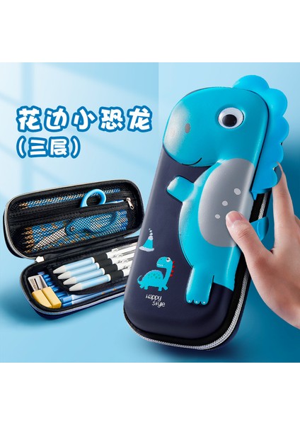 Yaratıcı Karikatür 3D Tek Boynuzlu At Kalem Çantası Ins Büyük Kapasiteli Kırtasiye Kutusu Ilköğretim Öğrencileri Sevimli Dinozor Kalem Kutusu (Yurt Dışından)