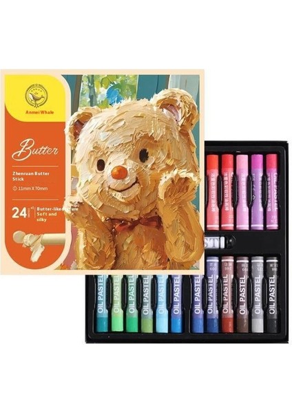 Amerikan Balinası Tereyağı Ayı Yumuşak Yağlı Boya Çubuğu 24 Renk 36 Renk 48 Renk Ağır Renkli Boya Kalemi (Yurt Dışından)