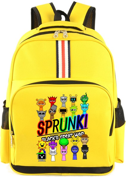 Karikatür Çocuk Omuz Çantası Küçük Öğrencilerle Erkek ve Kadınların Kampüs Trendi Büyük Kapasiteli Okul Çantası (Yurt Dışından)