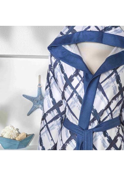 Briza Pamuk Poliester Genç Bornoz Mavi 15-18 Yaş fiyatları