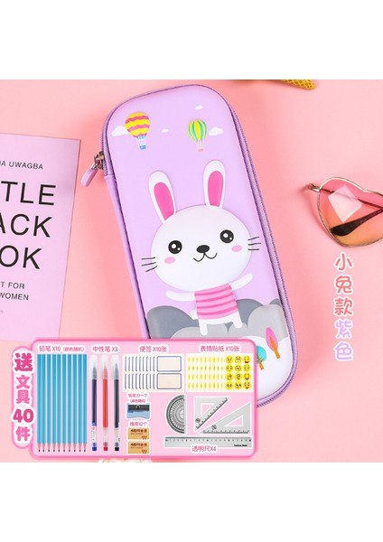 Karikatür Üç Boyutlu 3D Kırtasiye Kutusu Yüksek Değerli Büyük Kapasiteli Kalem Çantası Ilkokul Öğrencileri Uzay Astronot Kalem Kutusu (Yurt Dışından)