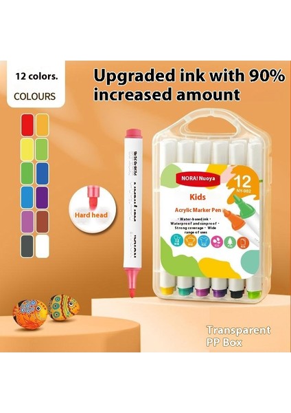 Öğrenciler Için Çocuk Akrilik Keçeli Kalemler Sanat Opak Çocuk El Yapımı Diy Doodle Kalem Suluboya Kalemleri (Yurt Dışından)