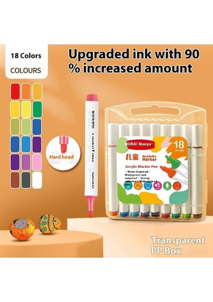 Öğrenciler Için Çocuk Akrilik Keçeli Kalemler Sanat Opak Çocuk El Yapımı Diy Doodle Kalem Suluboya Kalemleri (Yurt Dışından)