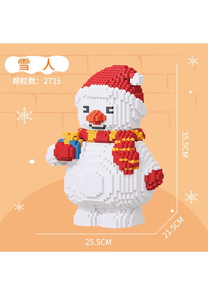 Noel Serisi Puzzle Montaj Uyumlu Yapı Taşları Küçük Parçacıklar Çocuk Oyuncakları (Yurt Dışından)