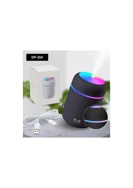 Siyah Mini Ortam H2O Oda Hava Nemlendirici 300 ml fırsatları