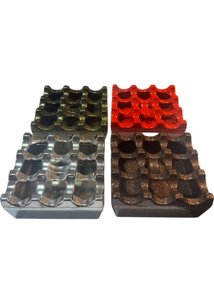 Döküm Kare Külllük - 4 Lü Izgaralı Döküm Metal Kül Tablası 4 Renk fiyatları