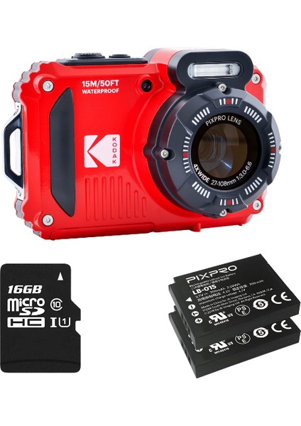 Pixpro Wpz2/4x Su Altı Fotoğraf Makinesi + 16GBSD + 2.lityum Pil