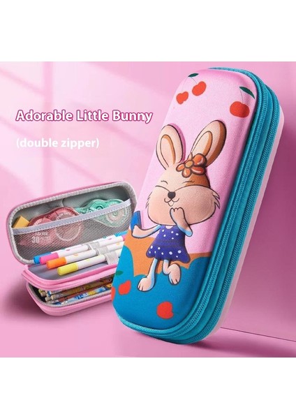 25 Yeni 3D Çift Katmanlı Kalem Kutusu Ilkokul Öğrencileri Büyük Kapasiteli Erkek ve Kadın Çocuk Kırtasiye Çantası Kalem Kutusu Kırtasiye Kutusu Depolama (Yurt Dışından)