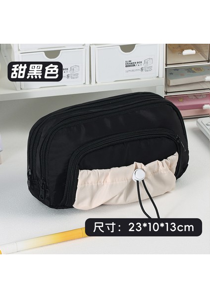 Krem Renkli Kalem Kutusu Büyük Kapasiteli Yüksek Değerli Kırtasiye Kutusu Ortaokul Öğrencileri Kalem Kutusu Ins Tarzı Kırtasiye Saklama Çantası (Yurt Dışından)