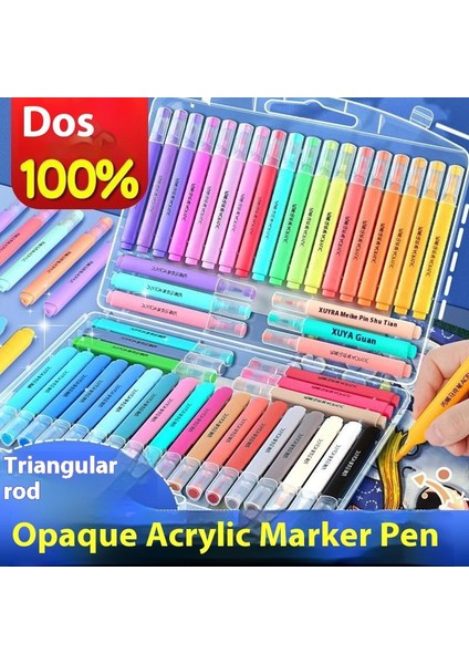 48 Renk Akrilik Markör 24 Renk 36 Renk Hızlı Kuruyan Diy Doodle Kalemler Fosforlu Kalem Akrilik Markör Seti (Yurt Dışından)