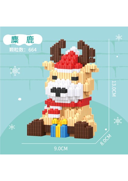 Noel Serisi Puzzle Montaj Uyumlu Yapı Taşları Küçük Parçacıklar Çocuk Oyuncakları (Yurt Dışından)