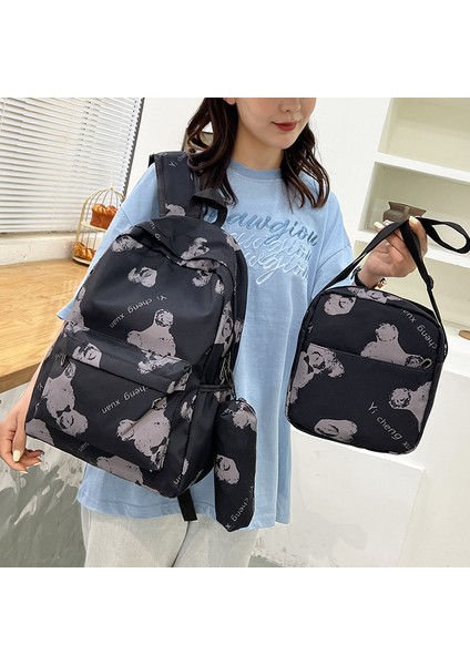 Üç Parçalı 3'ü 1 Arada Omuz Okul Çantası Öğle Yemeği Kutusu Kalem Çantası Okul Çantası (Yurt Dışından)