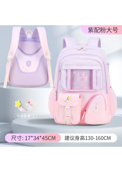 Çocuk Ilkokul Öğrencileri Okul Çantası Büyük Kapasiteli Yüksek Değerli Oxford Kumaş Omuz Çantası Kızlar Yeni (Yurt Dışından)