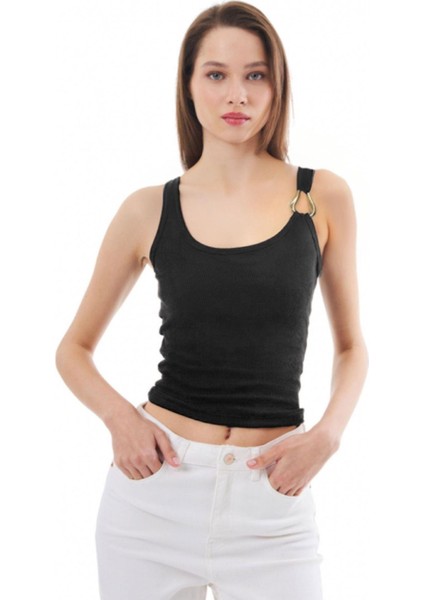 Pamuklu Kalın Askılı Fitilli Toka Detaylı Kadın Atlet 3' lü Paket fırsatları