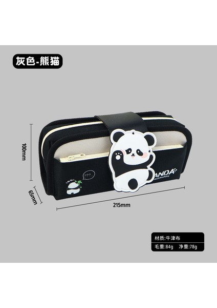 Büyük Kapasiteli Çıkarılabilir Kalem Çantası Karikatür Çocuk Oxford Kumaş Kırtasiye Çantası 2'si 1 Arada Çok Fonksiyonlu Kalem Çantası (Yurt Dışından)