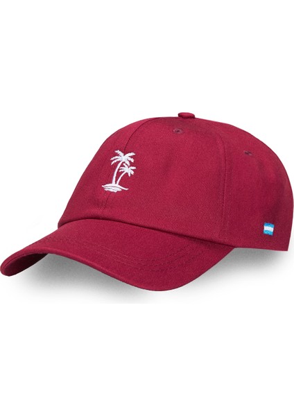 Anıston Bordo Baseball Cap Nakışlı - Unisex Şapka