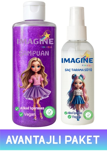 🌟ımagine Işıltılı 2'li Avantajlı Paket– Şampuan Saç Tarama Sütü