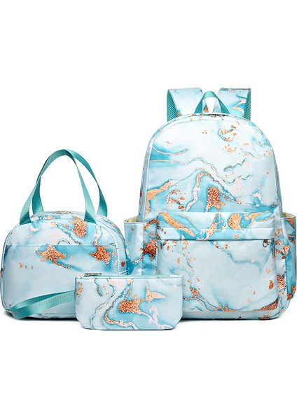 Üç Set Okul Çantası Öğrenci Omuz Çantası Kadın 2024 Yeni Büyük Kapasiteli Oxford Ilkokul Ortaokul Lise Öğrencileri Okul Çantası (Yurt Dışından)