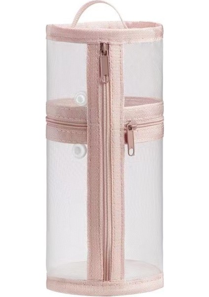 Öğrenciler Için Kalem Kutusu Büyük Kapasiteli Şeffaf Saklama Kırtasiye Kutusu Basit Kalem Varil Tipi Kalem Çantası Örgü Iplik Yüksek Değerli Silindir (Yurt Dışından)