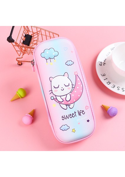 Karikatür Üç Boyutlu 3D Kırtasiye Kutusu Yüksek Değerli Büyük Kapasiteli Kalem Çantası Ilkokul Öğrencileri Uzay Astronot Kalem Kutusu (Yurt Dışından)