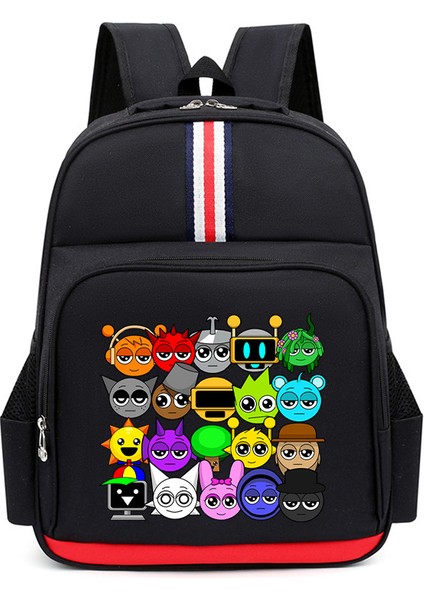 Karikatür Çocuk Omuz Çantası Küçük Öğrencilerle Erkek ve Kadınların Kampüs Trendi Büyük Kapasiteli Okul Çantası (Yurt Dışından)
