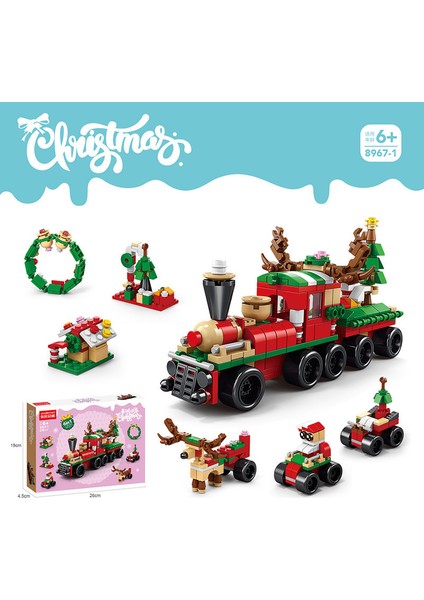 Noel Serisi Puzzle Montaj Uyumlu Yapı Taşları Küçük Parçacıklar Çocuk Oyuncakları (Yurt Dışından)
