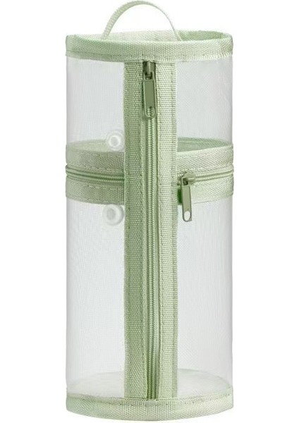 Öğrenciler Için Kalem Kutusu Büyük Kapasiteli Şeffaf Saklama Kırtasiye Kutusu Basit Kalem Varil Tipi Kalem Çantası Örgü Iplik Yüksek Değerli Silindir (Yurt Dışından)