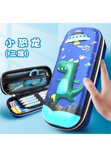 Karikatür Üç Boyutlu 3D Kırtasiye Kutusu Yüksek Değerli Büyük Kapasiteli Kalem Çantası Ilkokul Öğrencileri Uzay Astronot Kalem Kutusu (Yurt Dışından)