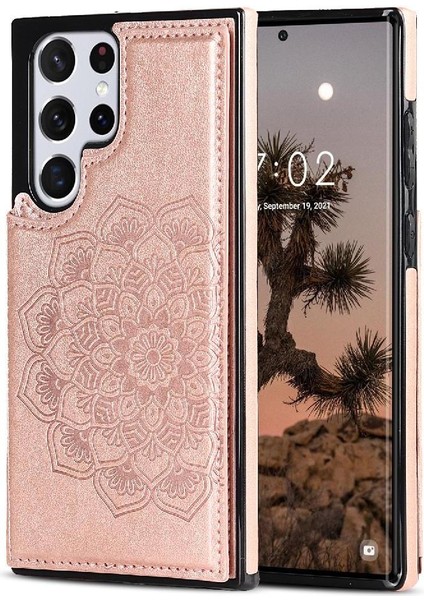 Samsung Galaxy S23 Ultra Desen Çiçek Için Kart Tutucu Kılıf ile Cüzdan (Yurt Dışından) modelleri