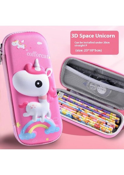 25 Yeni 3D Çift Katmanlı Kalem Kutusu Ilkokul Öğrencileri Büyük Kapasiteli Erkek ve Kadın Çocuk Kırtasiye Çantası Kalem Kutusu Kırtasiye Kutusu Depolama (Yurt Dışından)