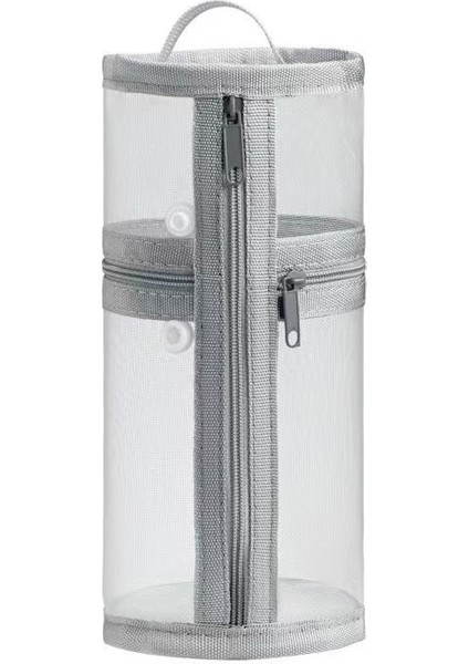 Öğrenciler Için Kalem Kutusu Büyük Kapasiteli Şeffaf Saklama Kırtasiye Kutusu Basit Kalem Varil Tipi Kalem Çantası Örgü Iplik Yüksek Değerli Silindir (Yurt Dışından)