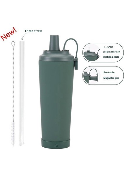 Yeni Taşınabilir Manyetik Emme Saplı Su Dağı 830ML Büyük Kapasiteli Yalıtım Kabı Büyük Delikli Inci Su Dağı Emilebilir (Yurt Dışından)