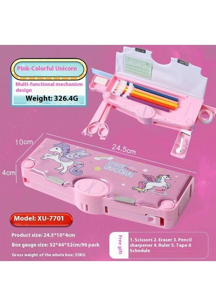 Yaratıcı Astronot Çok Fonksiyonlu Kalem Kutusu Ilkokul Öğrencileri Büyük Kapasiteli Yüksek Değerli Kırtasiye Kutusu (Yurt Dışından)