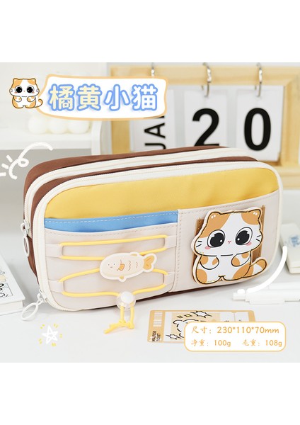 Yeni Stil Kalem Kutusu Sevimli Büyük Kapasiteli Kırtasiye Kutusu Çok Fonksiyonlu Kırtasiye Çantası Yüksek Değerli Çok Katmanlı Kırtasiye Kalem Kutusu (Yurt Dışından)