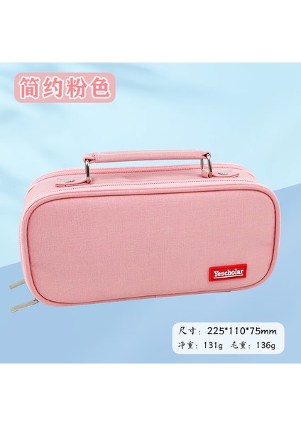 Büyük Kapasiteli Kalem Çantası Kalem Kutusu Ortaokul Öğrencileri Basit Okul Malzemeleri Kırtasiye Saklama Çantası (Yurt Dışından)