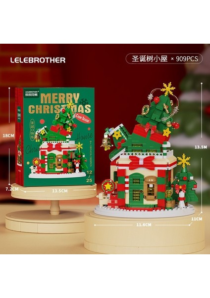 Noel Baba Kardan Adam Elk Noel Ağacı Sokak Sahnesi Puzzle Oyuncak (Yurt Dışından)