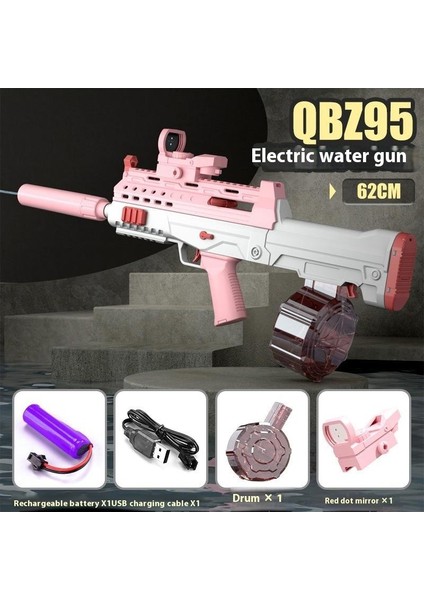 Elektrikli Glock Su Tabancası Çocuk Oyuncakları Yüksek Kapasiteli Sürekli Püskürtme Su Tabancası Plaj (Yurt Dışından)