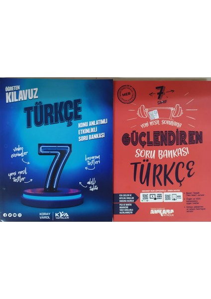 Yayınları 7. Sınıf Öğreten Kılavuz Türkçe Konu Anlatımlı Etkinlikli Soru Bankası+Ankara Güçlendirern Türkçe Soru Bankası
