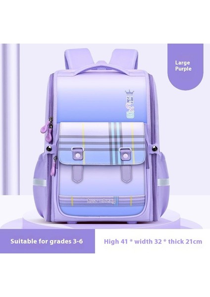 Ilkokul Öğrencileri Okul Çantası Oxford Kumaş Büyük Büyük Kapasiteli Naylon 1-6 Sınıflar Omuz Çantası (Yurt Dışından)
