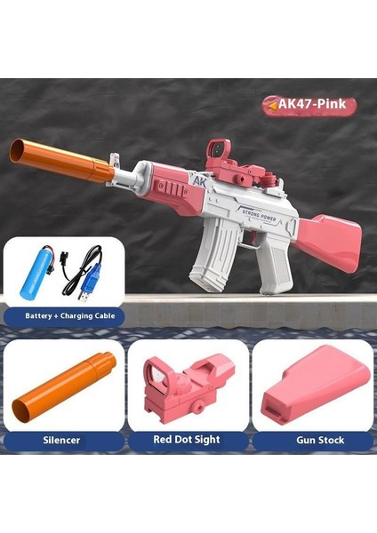 Elektrikli Glock Su Tabancası Çocuk Oyuncakları Yüksek Kapasiteli Sürekli Püskürtme Su Tabancası Plaj (Yurt Dışından)