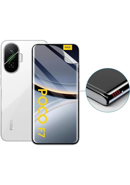 Xiaomi Poco F7 Pro Uyumlu Ön+Arka Body Şeffaf Ultra Koruyucu Nano Jelatin modelleri