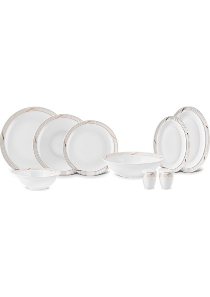 Crystal Provence Gold 56 Parça 12 Kişilik Yemek Takımı