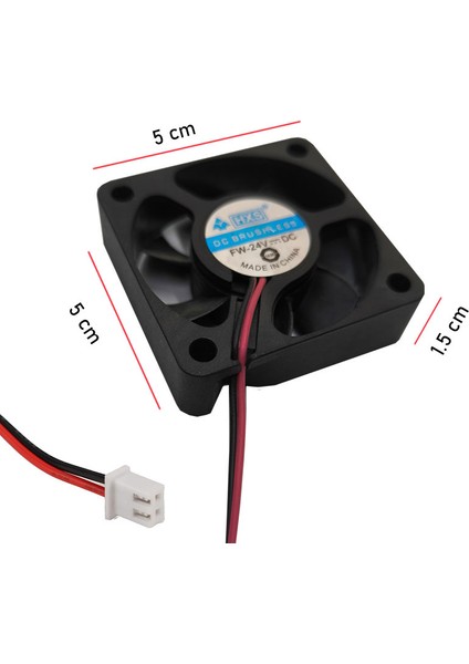 5cm 24V 2 Pinli Fan 5cm x 5cm x 1.5cm 2 Pimli Dc 24VOLT Fan modelleri