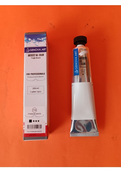Titanium White 200ML Beyaz Yağlı Boya Büyük Boy
