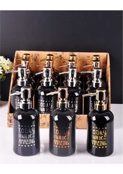 Yaldızlı Siyah Sıvı Sabunluk 1 Adet ROYALEKS-PAÇİ400708